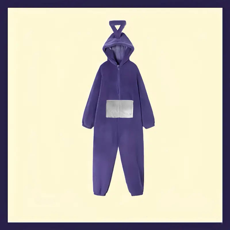 Teletubbies Kostuum Pyjama - Flanel Jumpsuit met Capuchon 1
