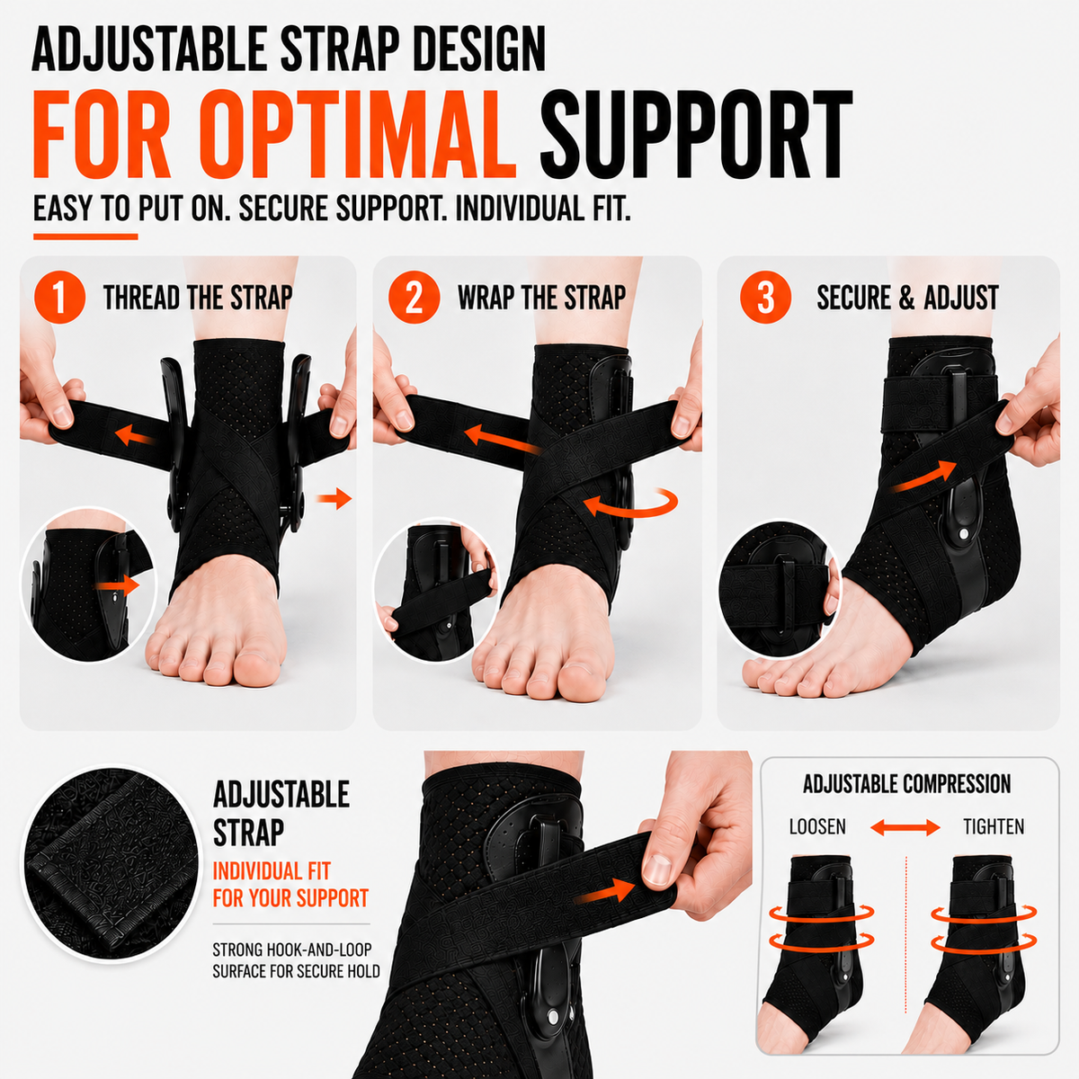 Thrives Outdoor | Ankuraid Adjustable Ankle Support Brace 6