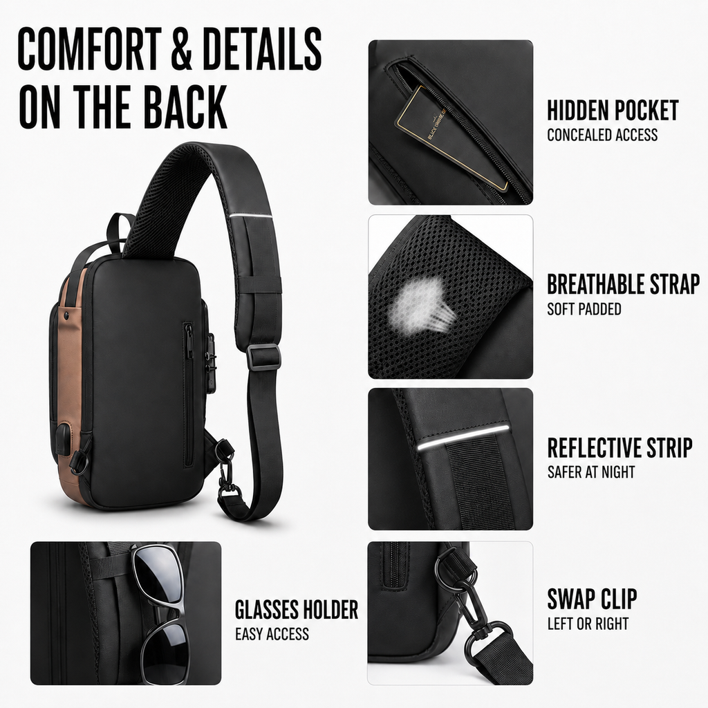 Thrives Outdoor | Anti Theft Chest Sling Bag 4