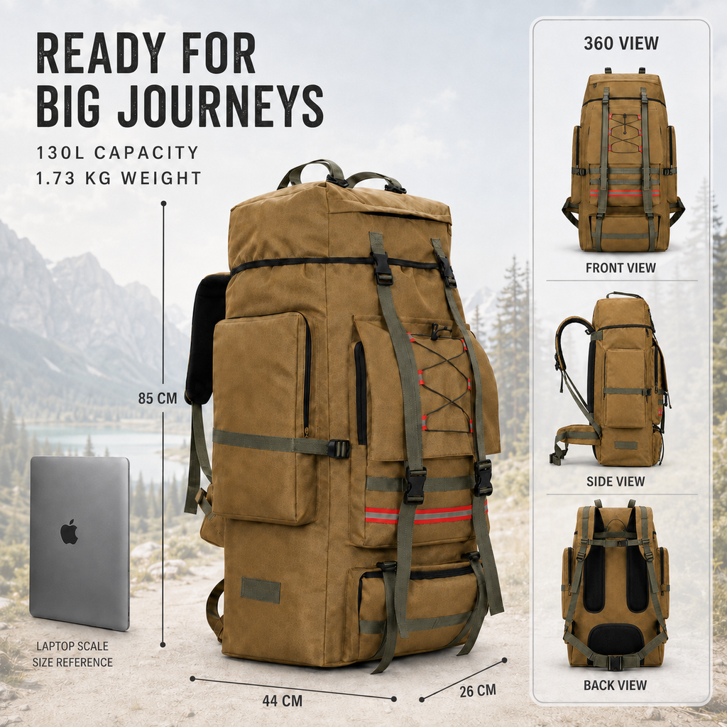 Thrives Outdoor | Large Capacity Hiking Backpack 2