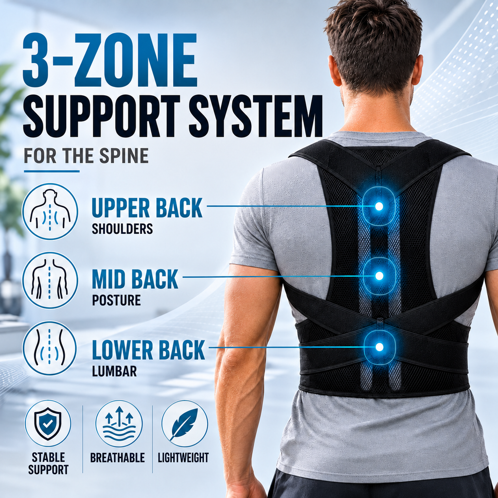 Thrives Outdoor | PostuGuard Adjustable Upper Back Brace 3