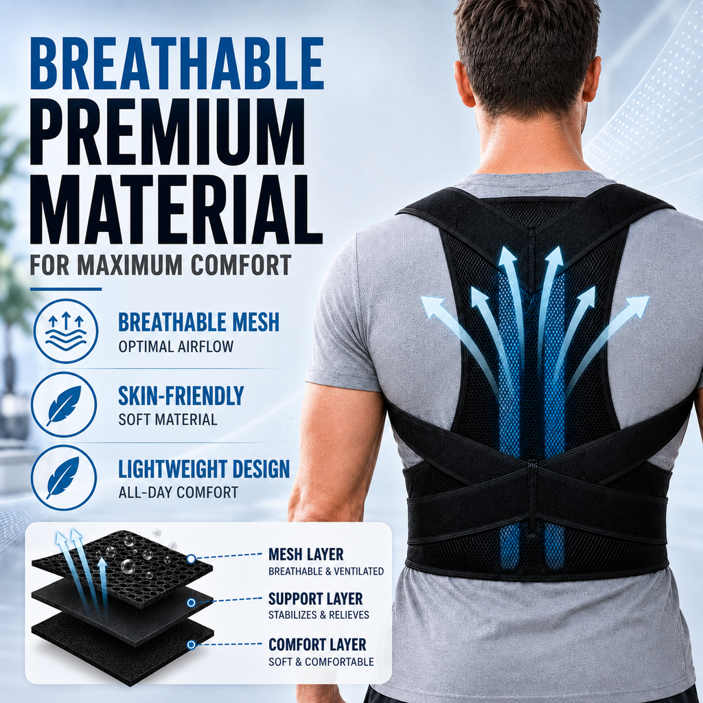 Thrives Outdoor | PostuGuard Adjustable Upper Back Brace 5