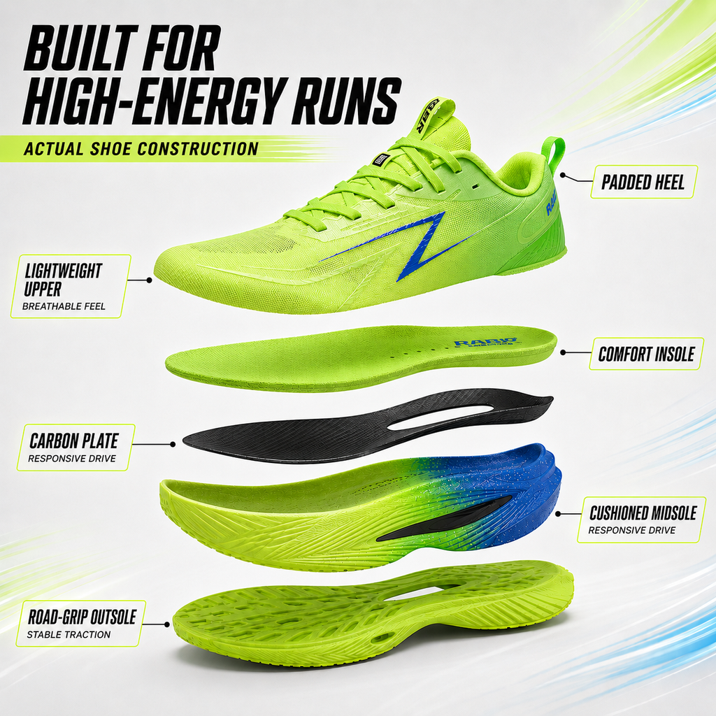 Thrives Outdoor | Stridovex Lightweight Carbon Plate Running Shoe 5