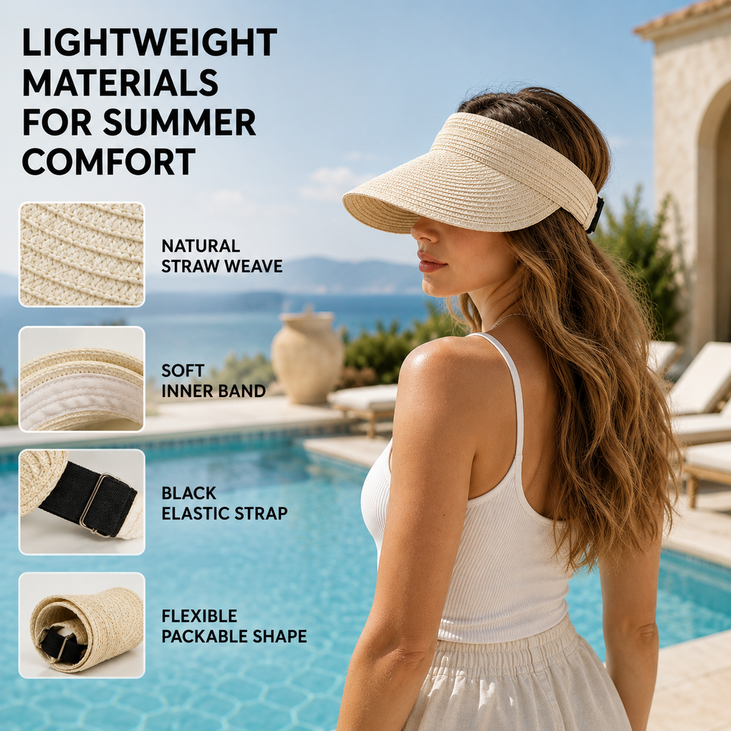 Thrives Outdoor | Vandra Woven Wide Brim Visor 4