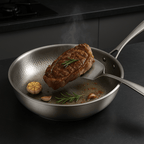 Titan Premium | Edelstahl Bratpfanne ohne Beschichtung mit Optimierter Wärmeverteilung | Langlebig für Gesundes Kochen 2