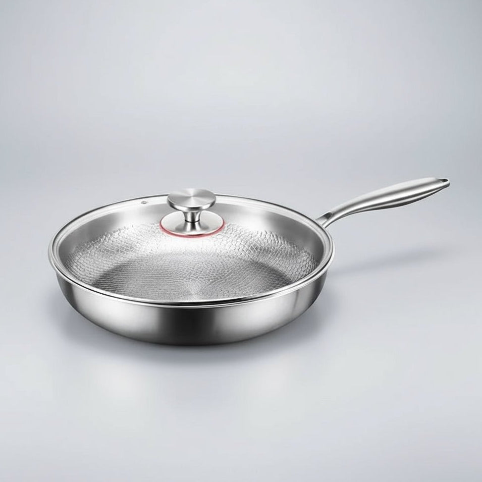 Titanium | Gehämmerte Bratpfanne mit Antihaftbeschichtung | Induktionskompatibel für müheloses Kochen 7