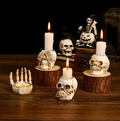 TotenkopfGlühen Skullight 3-delige Halloween-schedelkandelaarset 0