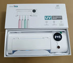 UV Toothbrush Sterilizer & Holder | Portable USB Rechargeable Disinfection & Drying Case, White 0
