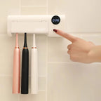 UV Toothbrush Sterilizer & Holder | Portable USB Rechargeable Disinfection & Drying Case, White 2