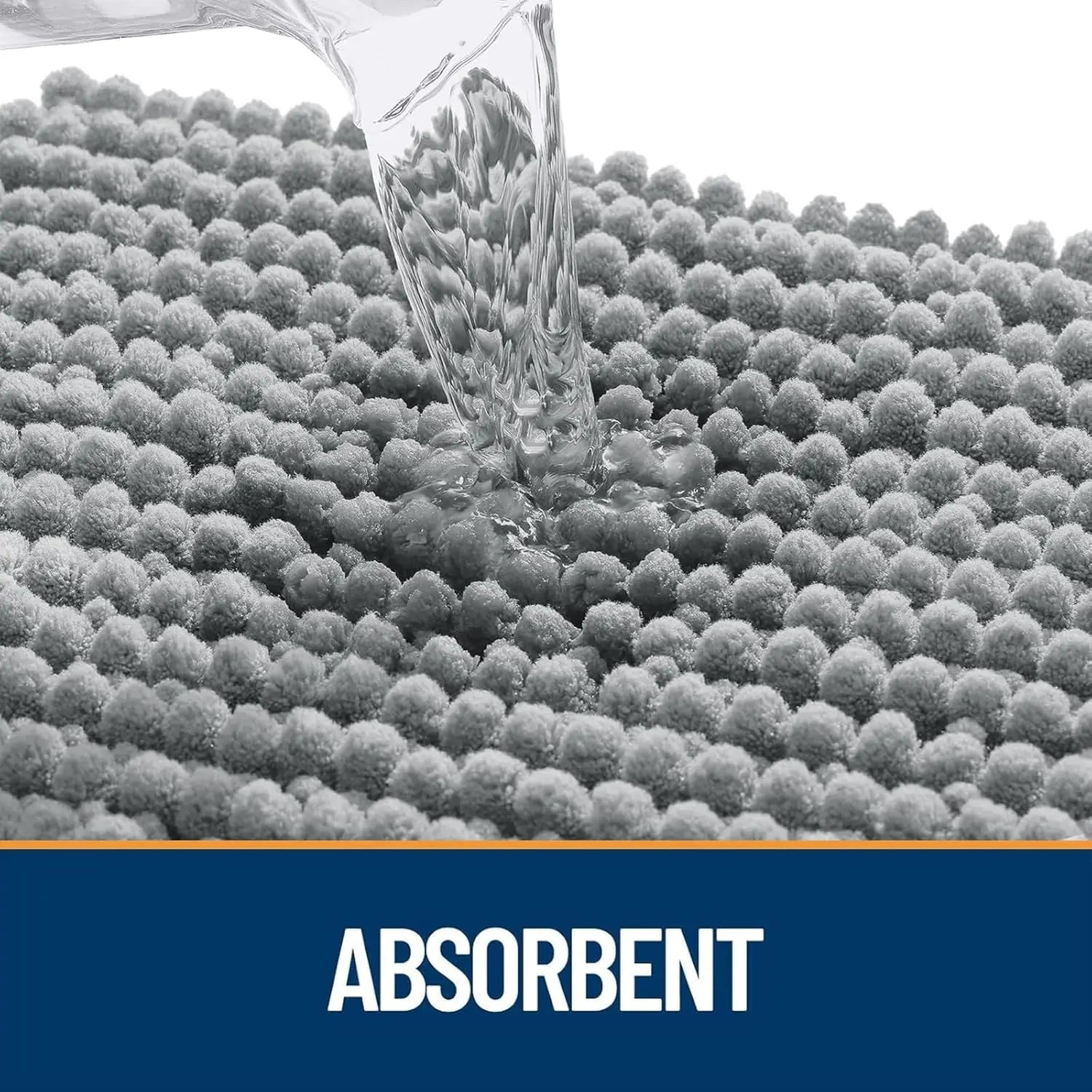 Ultra Absorbent Chenille Doormat 30x20" | Non-Slip Washable Pet Mat for Indoor Entryway, Grey 3
