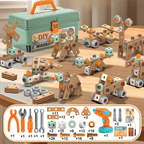 Kids Tool Case – Construction Set with Electric Screwdriver and Parts