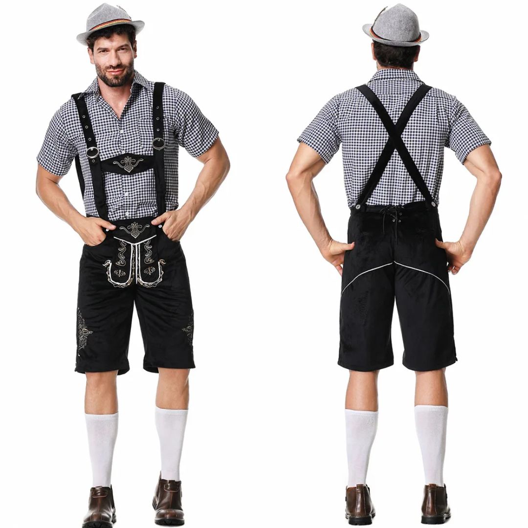 Lederhose Wolfgang - Heren Lederhosen Oktoberfest Kostuum – Authentieke Beierse Outfit