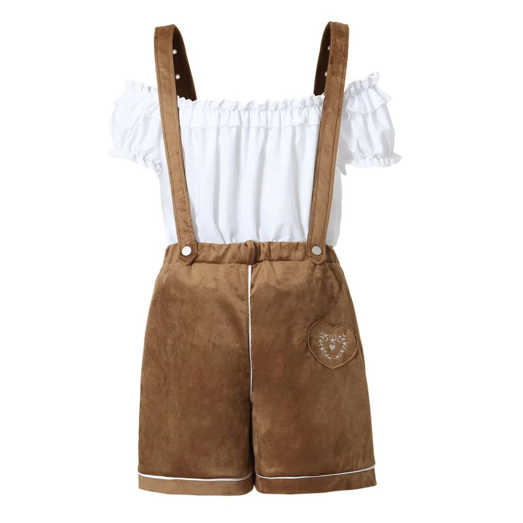 Lederhose Ingrid - Dames Oktoberfest Kostuum in Beierse Biermeisjesstijl