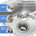 Upgrade 3-in-1 Kitchen Sink Drain Strainer | Kalsten 2