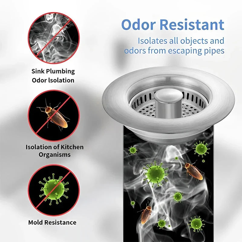 Upgrade 3-in-1 Kitchen Sink Drain Strainer | Kalsten 4