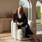 Velvet Blazer | Structured Fit, Gold Button Detail & Elegant Evening Style