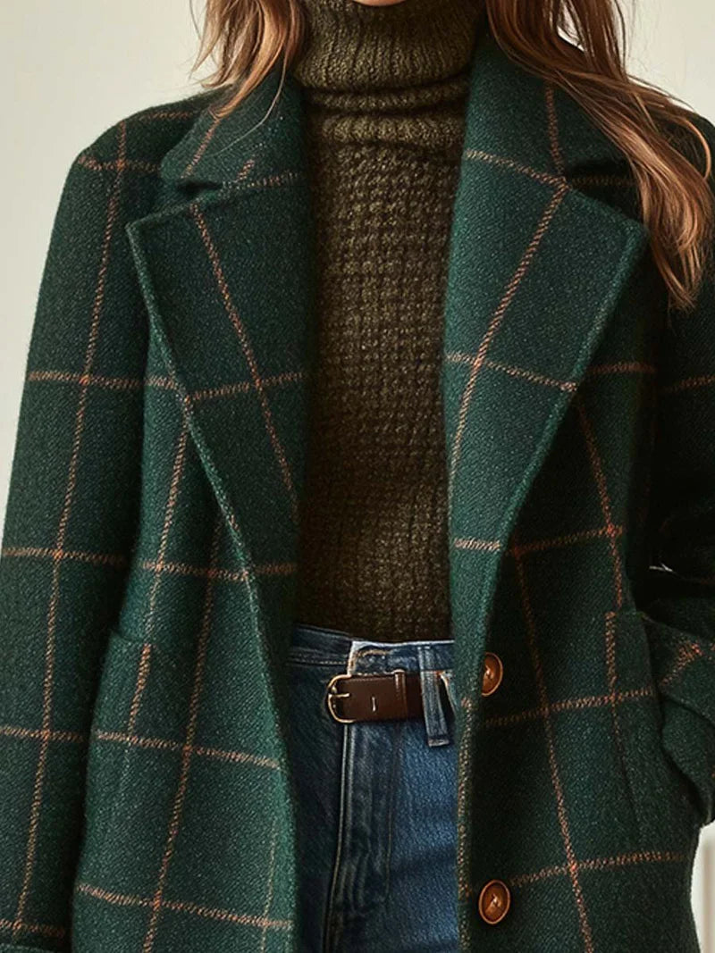 Valenne | Elegant Checked Coat 1