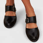 Valyra | Open Strap Loafers Women Slip-On Buckle Comfort Flats 0