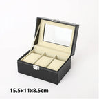 Watch Organizer Storage Box for Watches, PU Leather with Clear Glass Lid, 12 Slots 7