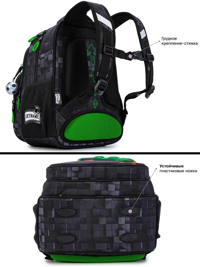 Kids Backpack Waterproof – Ergonomic Back Panel for School, Age 7 and Up