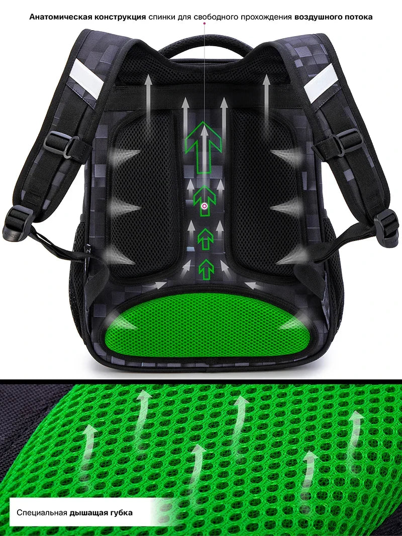 Kids Backpack Waterproof – Ergonomic Back Panel for School, Age 7 and Up