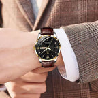 Wearclo | Men's Waterproof Luminous Watch – Classic Stainless Steel Design with Glow-in-the-Dark Display 1