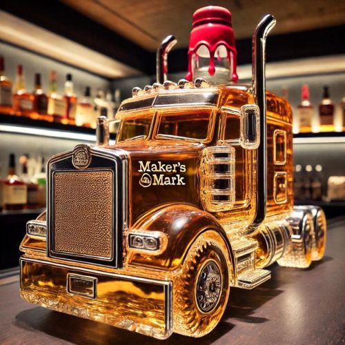 Whiskey Decanter Truck – Glass Semi-Truck Bottle for a Home Bar