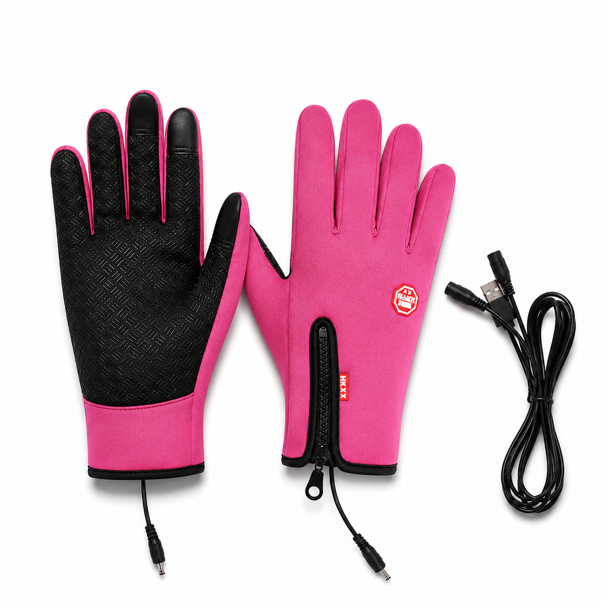 Winter Heated Gloves Electric Outdoor Touchscreen Grid Design 10