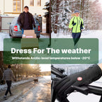 Winter Heated Gloves Electric Outdoor Touchscreen Grid Design 5