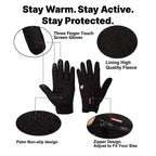 Winter Heated Gloves Electric Outdoor Touchscreen Grid Design 8