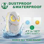 Wireless Owl Doorbell | Waterproof Long-Range Music Door Bell, Battery Powered (Black & White) 6