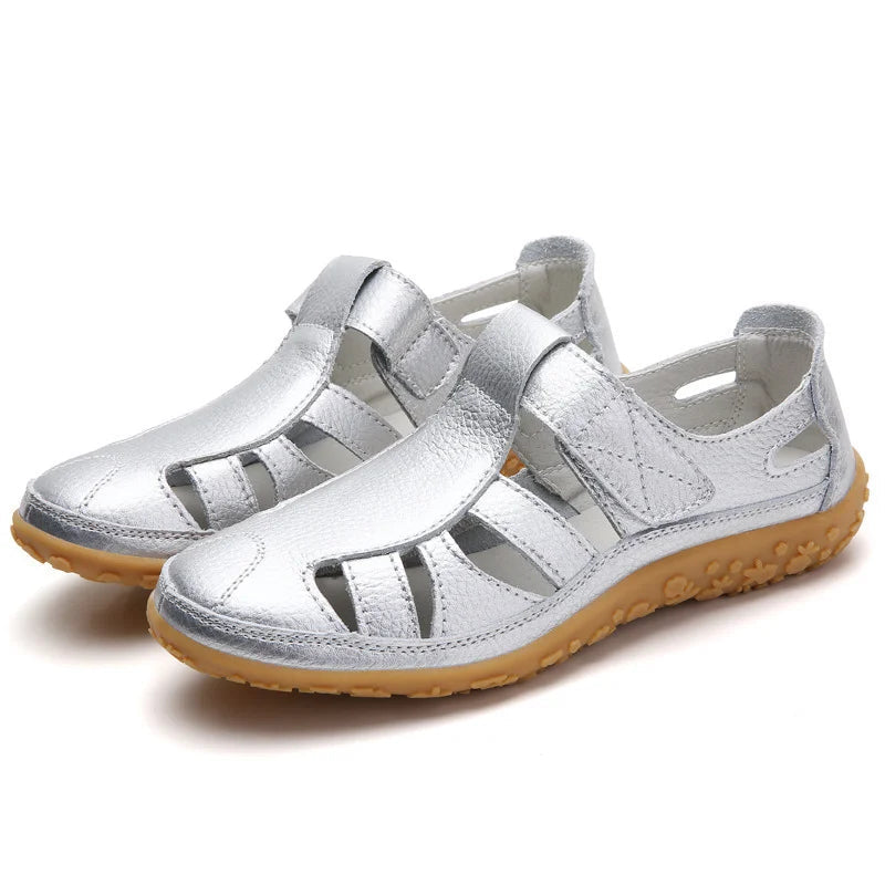 Women's Orthopedic Sandals with Cushioned Support and Cut-Out Design 10