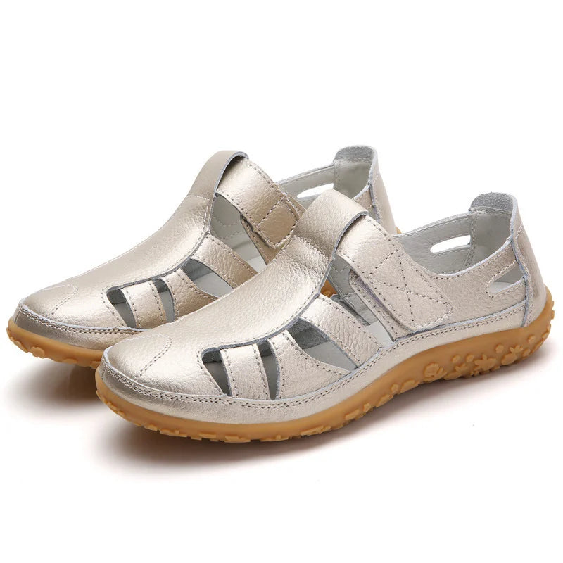 Women's Orthopedic Sandals with Cushioned Support and Cut-Out Design 12