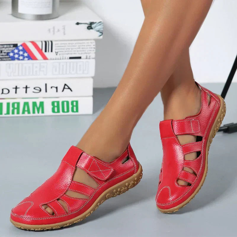 Women's Orthopedic Sandals with Cushioned Support and Cut-Out Design 7
