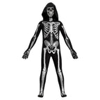 Zombie Skedel Jumpsuit Kinderen Halloween Kostuum 6