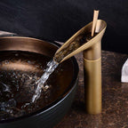 Waterfall Bathroom Sink Faucet – Tall Single Handle Basin Mixer Tap