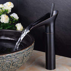 Waterfall Bathroom Sink Faucet – Tall Single Handle Basin Mixer Tap