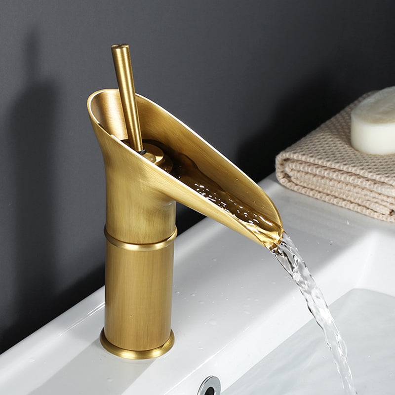 Waterfall Bathroom Sink Faucet – Tall Single Handle Basin Mixer Tap