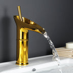 Waterfall Bathroom Sink Faucet – Tall Single Handle Basin Mixer Tap