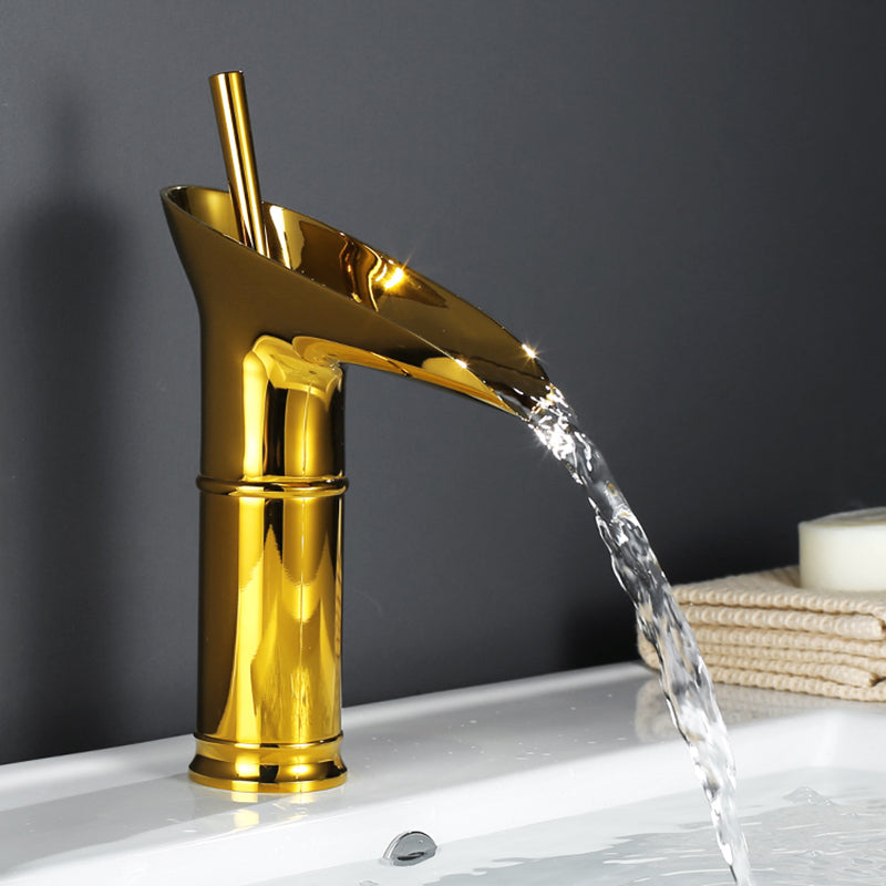 Waterfall Bathroom Sink Faucet – Tall Single Handle Basin Mixer Tap