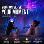 Star Projector USB – LED Galaxy Lamp with 10 Interchangeable Discs