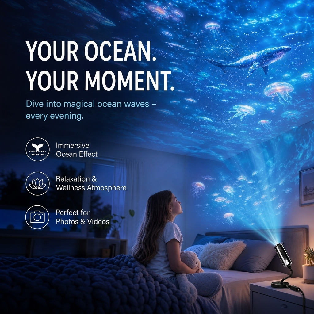 Star Projector USB – LED Galaxy Lamp with 10 Interchangeable Discs