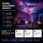 Star Projector USB – LED Galaxy Lamp with 10 Interchangeable Discs