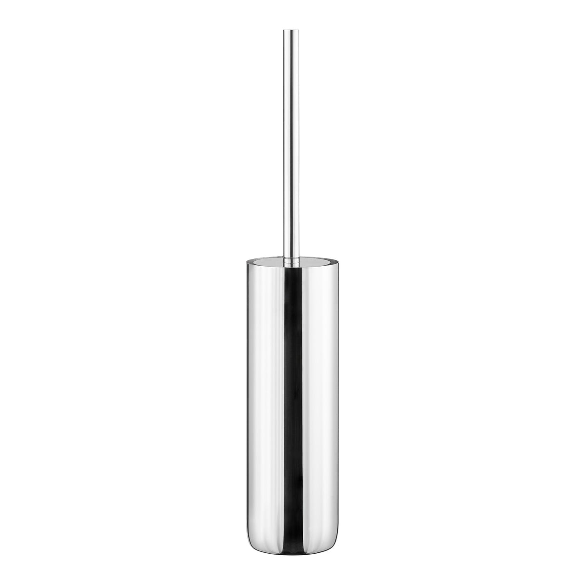 Toilet Brush Metal – Titanium-Coated Finish with Non-Slip Base
