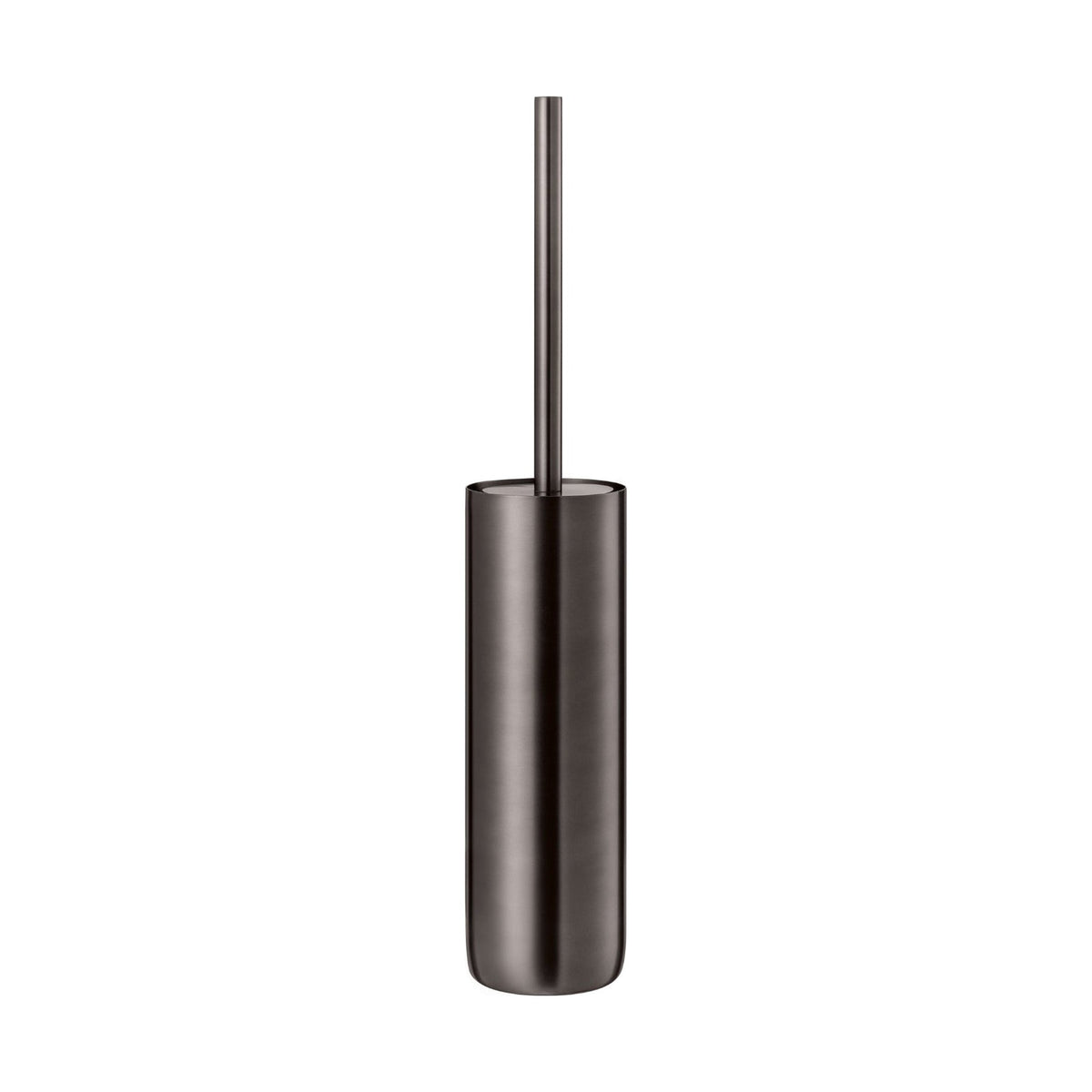 Toilet Brush Metal – Titanium-Coated Finish with Non-Slip Base