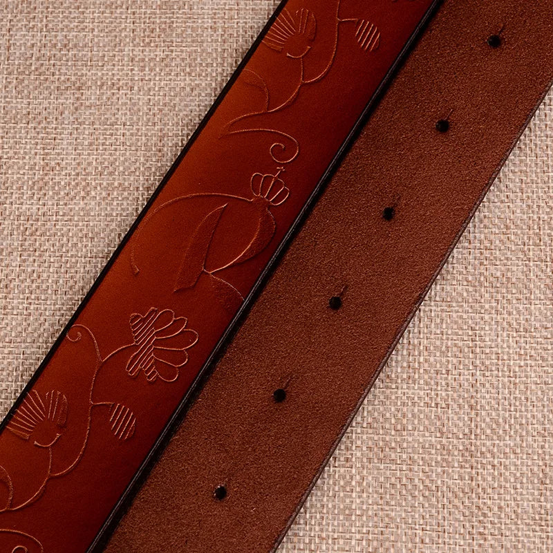 Traditionele Damesriem met Zonnebloemenprint en Stijlvolle Gesp – Perfect voor Oktoberfest