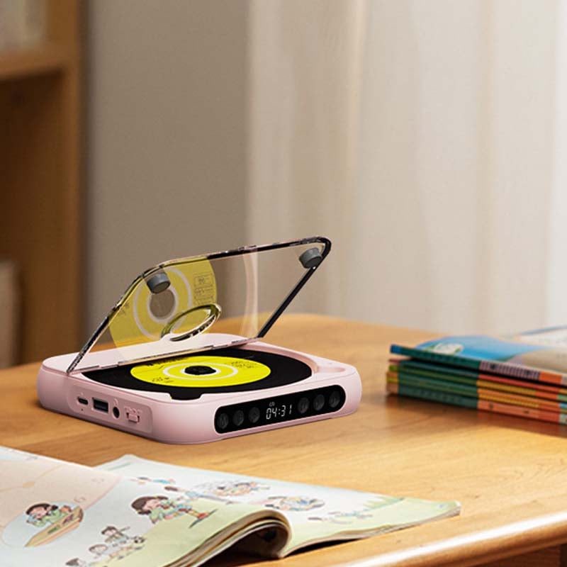 Portable CD Player – Bluetooth 5.3 with Rechargeable Battery