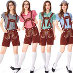 Lederhose Hannelore - Oktoberfest Outfit Voor Dames Met Haltertop | Beierse Lederhosen Kostuum