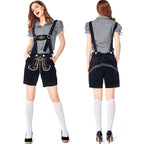 Lederhose Hannelore - Oktoberfest Outfit Voor Dames Met Haltertop | Beierse Lederhosen Kostuum