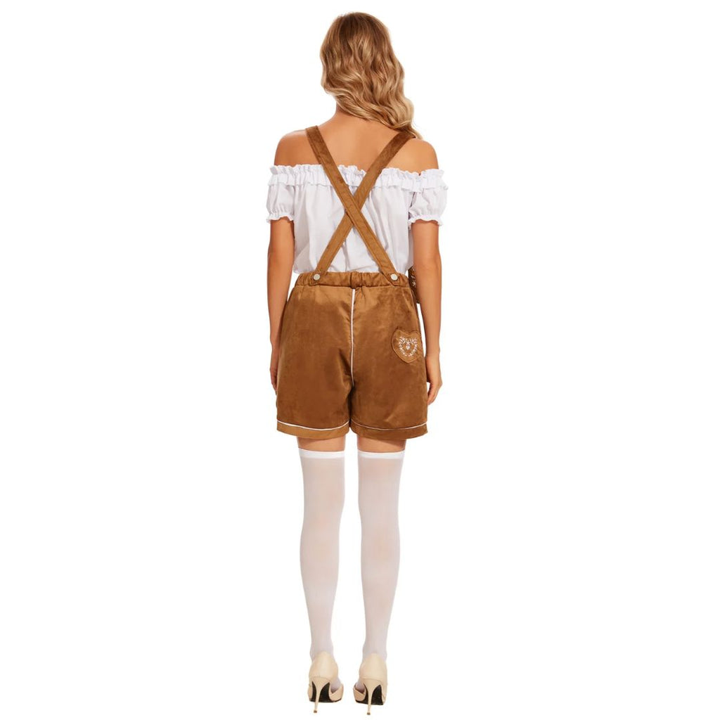 Lederhose Ingrid - Dames Oktoberfest Kostuum in Beierse Biermeisjesstijl